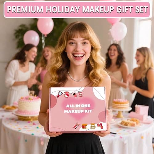All in One Makeup Kit Makeup Set for Women Full Kit, Make Up Gift Set for Women Teens Girls, Makeup Essential Bundle Includes Eyeshadow Foundation Lipsticks Mascara Eyeliner Cosmetic Brush Set thumbnail 7