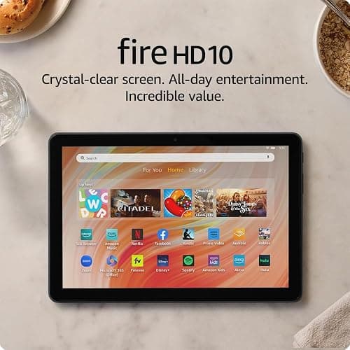 Amazon Fire HD 10 tablet, built for relaxation, 10.1" vibrant Full HD screen, octa-core processor, 3 GB RAM, 32 GB, Black thumbnail 7