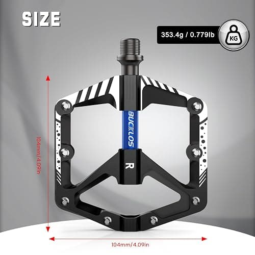 Mountain Bike Pedals MTB Flat Non-Slip Aluminum Alloy Bicycle Pedals with Reflectors Sealed Bearings Bicycle Platform Pedals 9/16" for Adult Road Gravel Bikes Ebike thumbnail 6