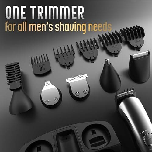 Ufree Beard Trimmer for Men, Waterproof Electric Razor for Nose, Body, Face & Mustache, Cordless Hair Clippers Shavers Grooming Kit, Gifts for Men Husband Father thumbnail 6