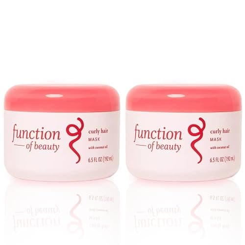 FUNCTION OF BEAUTY Hair Mask for Curly Hair, 6.5 oz Each (2-Pack) - Deep Conditioning Formula With Coconut Oil and Shea Butter for Smooth, Hydrated, Healthier Looking Curls - Image 1