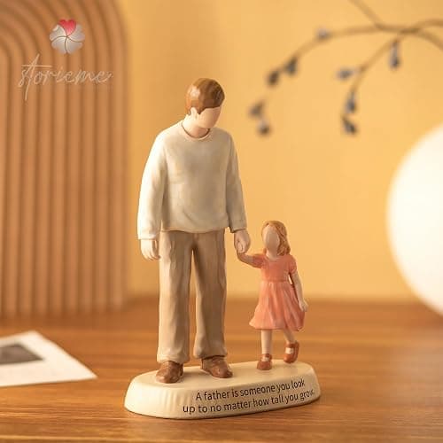 Storieme Dad Birthday Gift from Daughter: Hand-Painted Dad Daughter Figurine Decoration Gifts for Fathers Day Christmas - Father of The Bride Gifts for Wedding thumbnail 7