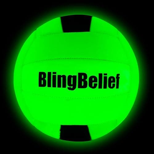 blingbelief Super Bright Glow in The Dark Baseball,Soccer Ball,Volleyball,Football, Light Up Luminous Baseball, Official Size and Weight Football, Recreational Use Practice Volleyball - Image 1