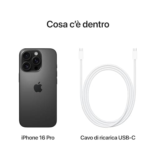 Apple iPhone 16 Pro 512 GB - Titanio nero + Custodia MagSafe in silicone - Denim thumbnail 6
