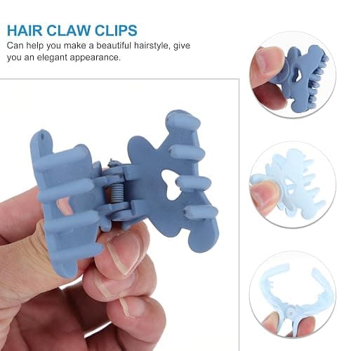 FOMIYES 9pcs Plastic Bear Hair Claws, Small Claw Clips, Bear Hair Barrettes, Thick Hair Clips,Stylish Jaw Clips, Cute Frosted Claw Clip for Woman thumbnail 7