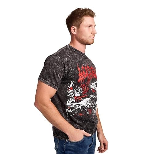 Berserk Guts & Monster Manga Art Men's Black Mineral Wash Crew Neck Short Sleeve T-Shirt thumbnail 2