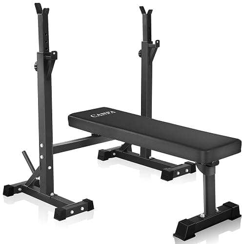 Bench Press, CANPA Olympic Weight Bench with Squat Rack Workout Bench Adjustable Barbell Rack Stand Strength Training Home Gym Multi-Function - Image 1