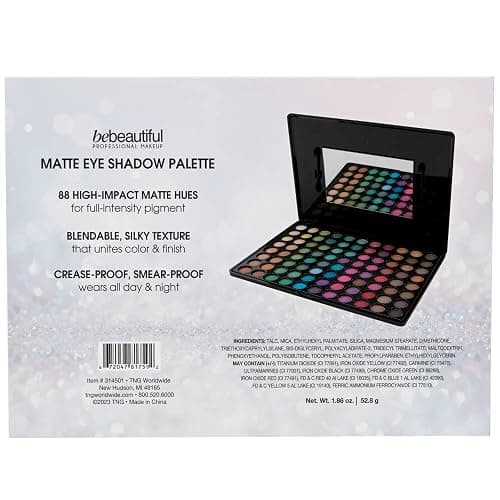 ForPro Professional Collection Bebeautiful Professional Makeup Eyeshadow with Applicators, 88-Color Palette, Matte thumbnail 8