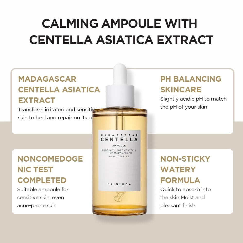 SKIN1004 Madagascar Centella Asiatica Ampoule Facial Serum 1,85 Fl.Oz, 55Ml, Acalma Peles Sensíveis E Propensas À Acne thumbnail 8