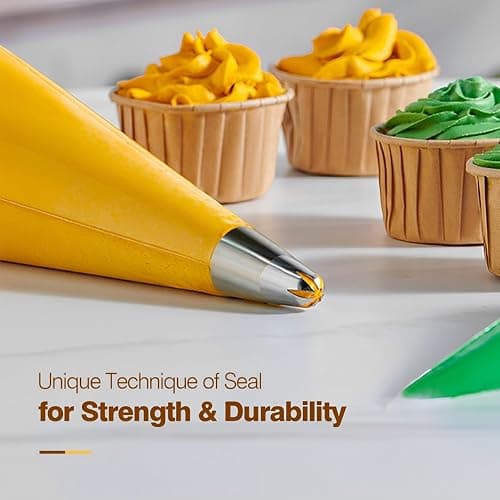 Keenpioneer Piping Bag - Disposable Cake Decorating Bag, Pastry Bag 56 Count, 16 inch, Clear thumbnail 4