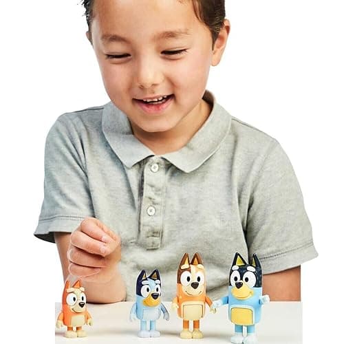 Bluey Family Figure 4-Pack – Includes Bluey, Bingo, Mum (Chilli) & Dad (Bandit), Poseable Collectible Toys for Kids, Durable Cake Toppers, for Toddlers & Fans, Ages 3+ - Family thumbnail 23