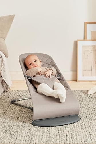 BabyBjörn Babywippe Bliss, Gewebt, Klassische Steppung, Sandgrau thumbnail 2