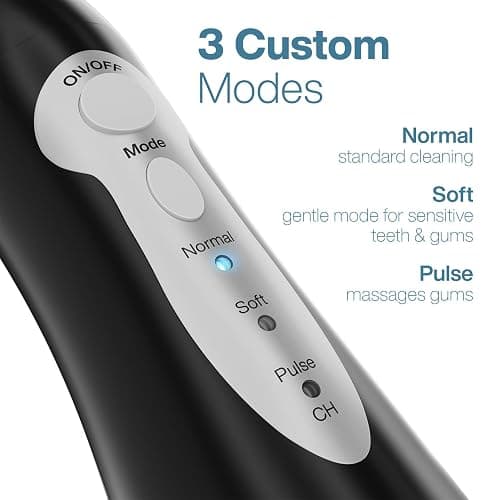 AquaSonic Aqua Flosser - Cordless Rechargeable Water Flosser for Teeth - Waterproof, Portable Oral Irrigator for Dental Cleaning with 5 Jet Tips – Braces Home Travel thumbnail 7