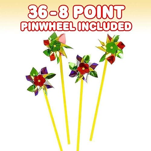 ArtCreativity Pinwheels for Kids - Pack of 24 - Reflective Pinwheel for Yard and Garden Wind Spinners, Lawn Windmill Toy, Fun Carnival Toy and Party Favor - Party Lawn Decor thumbnail 3