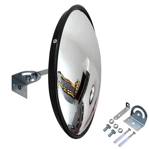 LH-GUARD Convex Mirror - 18" Security Mirror for Business, Garage, Warehouse, Office. 18 Inch Convex Safety Mirror Indoor Outdoor with Clear View Wall-Mounted - Image 1