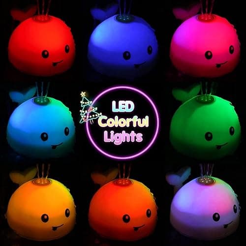 Gigilli Bath Toys for Kids Ages 1-3, Baby Bath Toys 1 2 3 Year Boy Girl Gifts Christmas Stocking Stuffers for Babies 6-12-18 Months Light Up Whale Bath Toy Sprinkler Toddler Birthday Bathtub Water Toy thumbnail 8