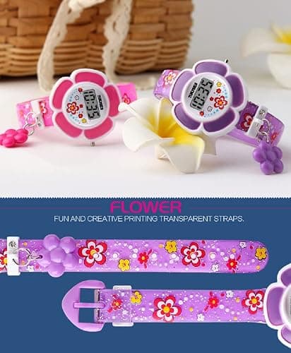 Kids Watch Girl Flower Shape Watch Novelty Cartoon Digital Watch 1144 thumbnail 4