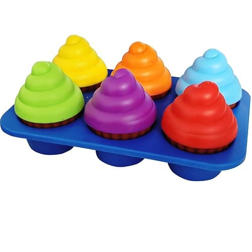Cupcake Toy Toddler Toy Learning Colors and Shape-Shape Sorting Toys for Toddlers-Geometry Manipulatives Toddler Sensory Toys for kids 1-3 - child Montessori Toys for 18 month old girls boys thumbnail 4