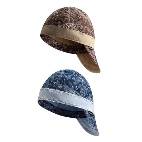Fullsheild Reversible Welding Cap Flame Resistant CAT 2 Protective FR Welder Hats 6 Pannel Lightweight Printed for Men Women - Image 1