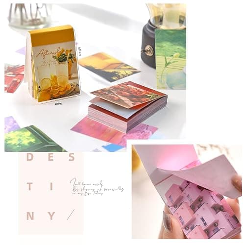 6 Sets 300 Pcs Washi Stickers Set Cute Aesthetic Sticker Book for Journaling, DIY Decorative Paper Sticker Decals for Bullet Journal Art Scrapbooking Diary Card Craft Gift Album Notebook Stationery thumbnail 6