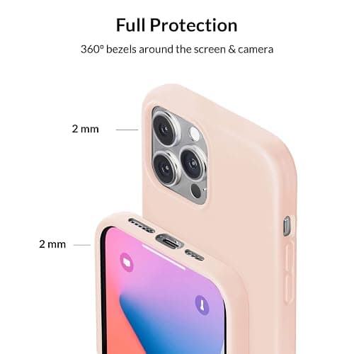 VELVET CAVIAR Compatible with iPhone 14 Pro Case MagSafe Silicone - Built-in Magnetic Ring - Microfiber Lining - [6ft Drop Tested] Protective Phone Cases for Women & Men (Blush Pink) thumbnail 4