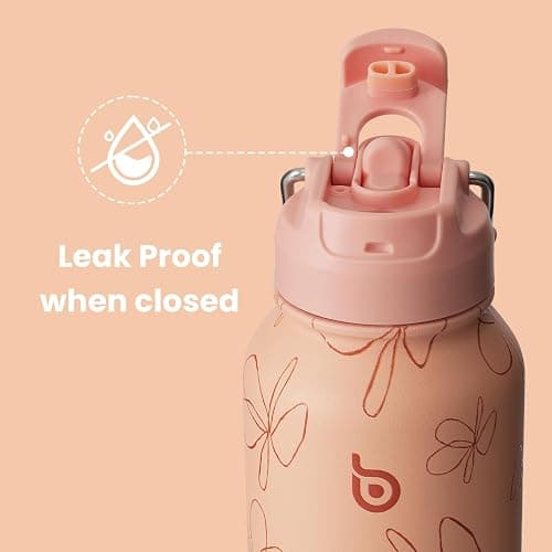 BOTTLE BOTTLE 32oz Insulated Water Bottle Stainless Steel Sport Water Bottle with Straw Dual-use Lid Design for Gym with Pill Box thumbnail 4