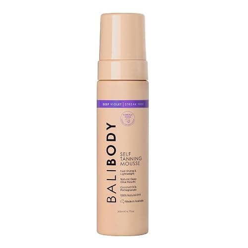 Bali Body Deep Violet Self Tanning Mousse – Self Tanner Mousse Violet-Based Formula for Dark, Fake Tan with Olive Undertones – Hydrating, Sunless Tanner for Sensitive Skin – 200ml / 6.7fl oz - Image 1