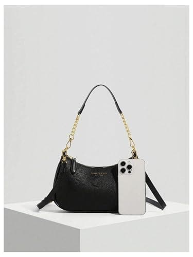 SHENHE Women's PU Leather Shoulder Bag Small Hobo Clutch Purse Crossbody Gold Chain Handbag thumbnail 4