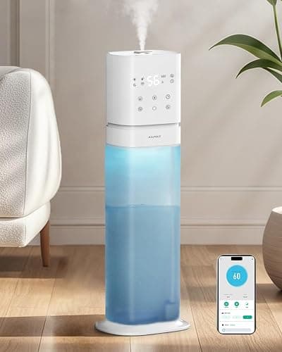 AILINKE Smart Humidifier Large Room, 2.1Gal/8L Humidifiers for Bedroom with Extended Tube&Night Light, Whole House Cool Mist Humidifiers, WIFI App&Voice Control, School/Office/Warehouse, White - Image 1