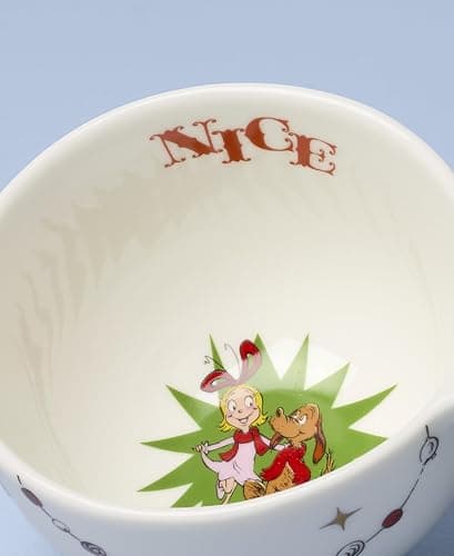Lenox 898095 Merry Grinchmas Naughty or Nice Double Dip Bowl, Christmas Dish, Festive Holiday Serveware thumbnail 6