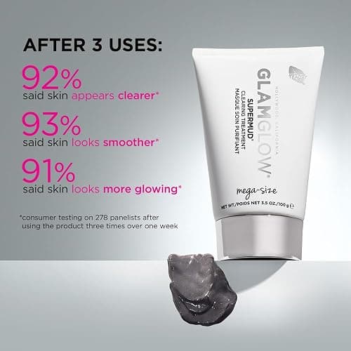 Glamglow SUPERMUD Instant Clearing Treatment Face Mask | Clearing Face Mask For Acne Prone Skin and Oiliness to help Minimize Pores | Activated Charcoal, BHA & AHAs thumbnail 3