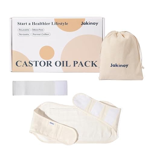 Castor Oil Pack Wrap for Stomach, Cotton Flannel Pad, Comfort Fit, Reusable and Mess-Free (Castor Oil Not Included) thumbnail 7
