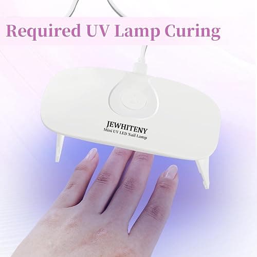 JEWHITENY 12 Colors Non-Sticky Solid Builder Gel Kit:3D Sculpting Gel with Mini U V Nail Lamp for Nail Extension,Modeling, Sculpture thumbnail 7