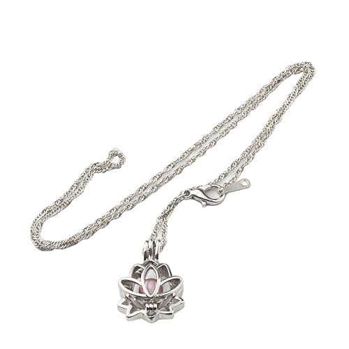 MilkyWay Wish Pearl Necklace Kit, DIY Necklace Making Kit, lotus Necklace Cage Locket Cultured Pearl in Oyster Set, 16.9", Surprise Gift For Wife, Girlfriend,Mother - D thumbnail 5