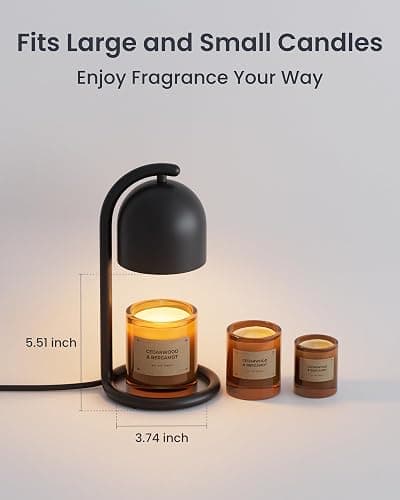 SwitchBot Smart Candle Warmer Lamp App & Voice Control, Flameless Wax Melter with Timer, Bulb x2, for Jar Candles, 1%-100% Dimmable, Matter for Apple Home & Alexa, Women Birthday Housewarming Gift thumbnail 2