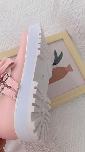 BB BEROBELLO FASHION IS AN ATTITUDE Japanese Sweet Lolita Flat Shoes Maid Cosplay Mary Jane Shoes - 7 - Pink thumbnail 4