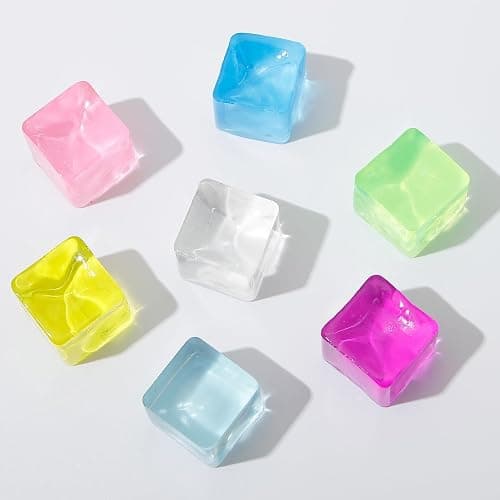 Ice Cube Sensory Toys 24 Pcs Squishy Fidget Stress Cube for Adults Kids Anxiety Stress Relief Hand Therapy Sensory Squishy Ball Classroom Prize Box Toys thumbnail 9
