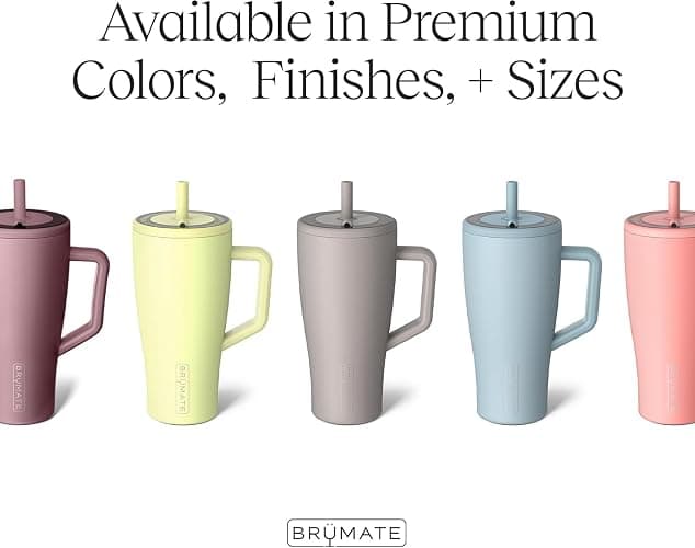 BrüMate Era 40 oz Tumbler with Handle and Straw | 100% Leakproof Insulated Water Bottle Tumbler with Lid and Flexible SoftSip Straw | Made of Stainless Steel | Cup Holder Friendly | 40oz (Lavender) thumbnail 4