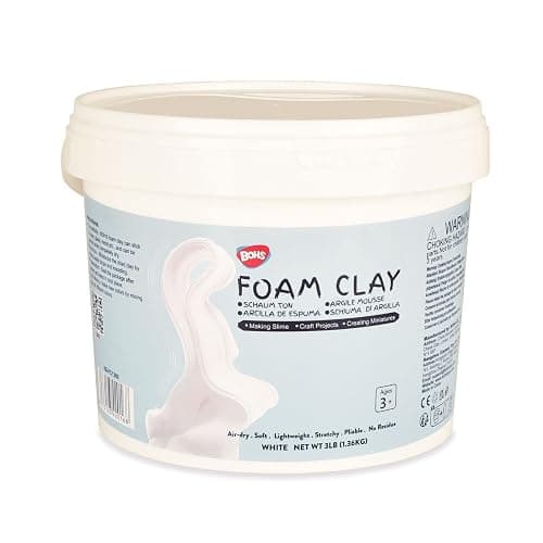 BOHS Bucket Foam Clay + 12-Colors Foam Clay - Squishy, Air Dry, Soft - for Cosplay,School Projects,Baby Hand Print,Slime - Gifts for Adult and Kids thumbnail 2