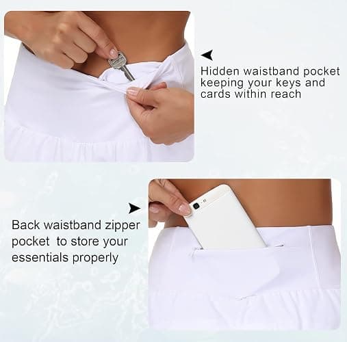 THE GYM PEOPLE Womens High Waisted Running Shorts Quick Dry Athletic Workout Shorts with Mesh Liner Zipper Pockets thumbnail 6