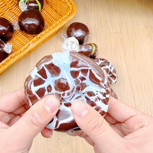 Wax Cracking Squishies,Cracking Wax Ball Squishies | Soft Chocolate moldable Stress Balls with Crackable Texture, Slow Rising Sensory Balls for Adults thumbnail 6