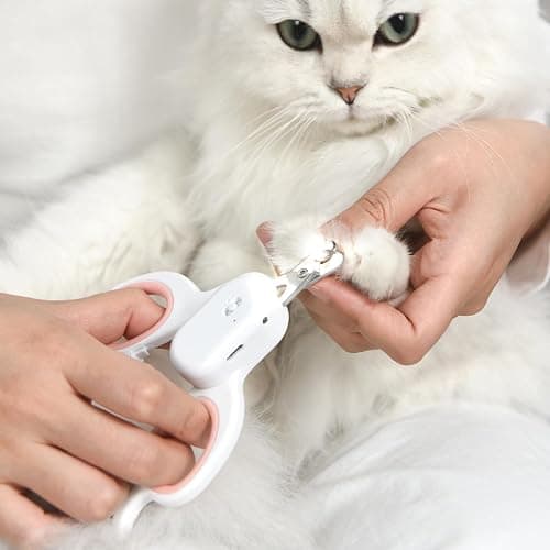 PAKEWAY Pet Nail Clipper with LED & -U-V Light, Cat Claw Trimmer with Ultra Bright LED Light for Nail Bloodline to Avoid Over Cutting, Sharp Angled Blade Grooming Tool for Dog Cat Rabbit Small Animals thumbnail 7