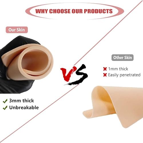 3MM Fake Skin Tattoo - SOTICA 12pcs Tattoo Skin 3mm Tattoo Practice Skins 6×8" Tattoo Fake Skin Silicone Practice Skin for Tattoo Thick Fake Tattoo Skin Piel Sintética Para Tatuar for Tattoo Supplies thumbnail 5