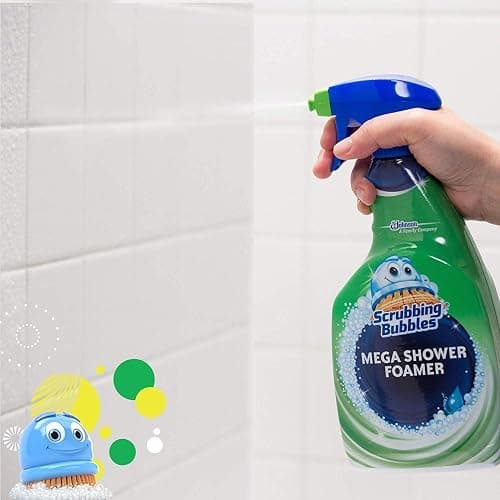 Scrubbing Bubbles Mega Shower Foamer Spray, Removes Soap Scum from Tubs, Shower Walls and More, Rainshower Scent, 946mL thumbnail 2