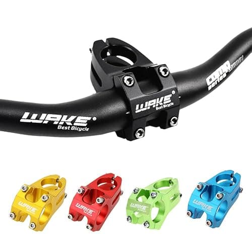 31.8 Stem 45mm Bike Stem Wake Mountain Bike Stem Short Handlebar Stem for Most Bicycle, Road Bike, MTB, BMX, Fixie Gear, Cycling (Aluminum Alloy, Black Blue Gold Red) thumbnail 6