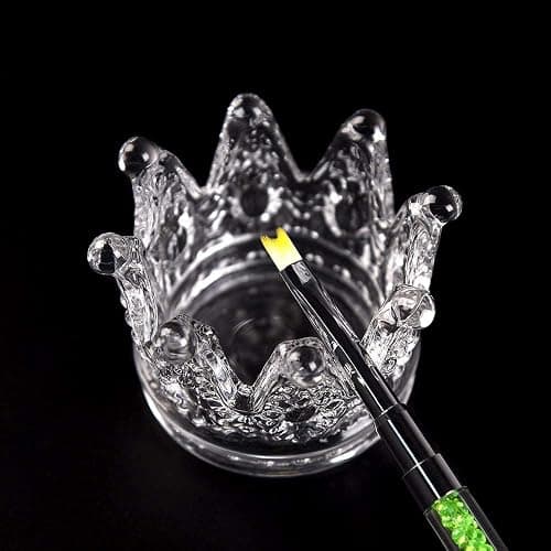 KADS 2 PCS Crown Nair Art Acrylic Liquid Powder Glass Dappen Dish Cup Nails Art Pen Holder Nail Crystal Bowl Dapping Dish Glass Crystal Cup thumbnail 7