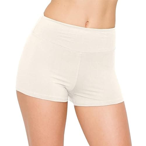 ALWAYS Women Workout Yoga Shorts - Premium Soft Solid Stretch Cheerleader Running Dance Volleyball Short Pants thumbnail 2
