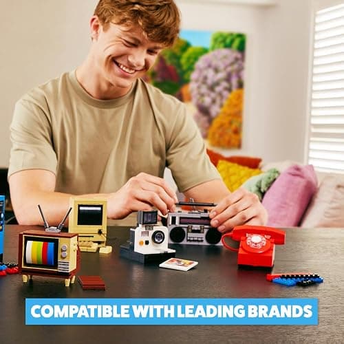 MAX Premium Retro Building Bricks Collection (Telephone) by ZURU, Building Bricks for Teens, Adults and Collectors. Build, Collect and Display Your Ultimate Collection of Retro Technology! thumbnail 2