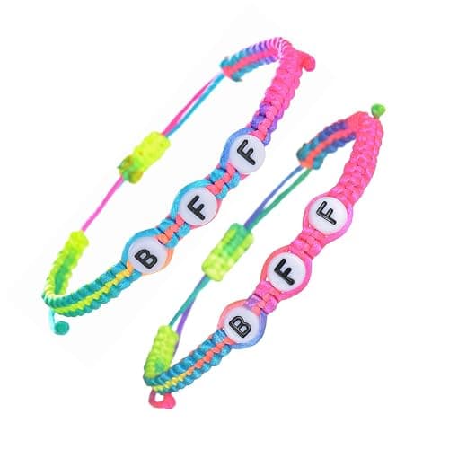 CaleesLLC Best Friend Bracelets Handmade Braided Rope Adjustable Friendship Bracelets Mutual Attraction Long Distance Inspirational Gift for Girls Couples Graduation Day Christmas Day - Image 1