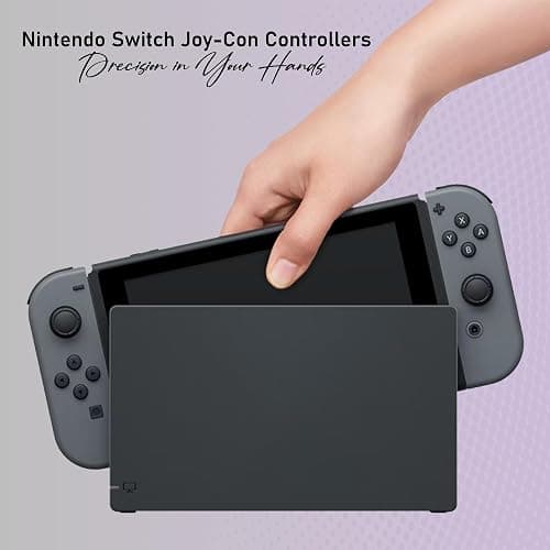 Nintendo Switch with Black and Gray Joy-Con with Dock, High Speed HDMI Cable (Renewed) thumbnail 3